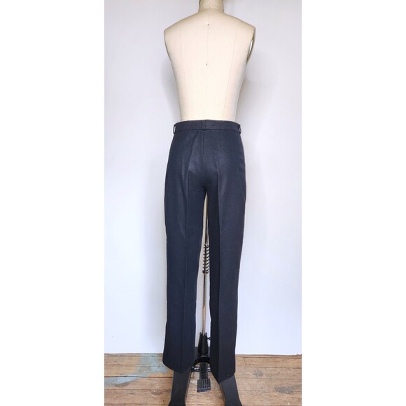 Vintage Black Wool Pants Christian Aujard - High Waisted Ankle Pants Wool XS - Picture 7 of 10